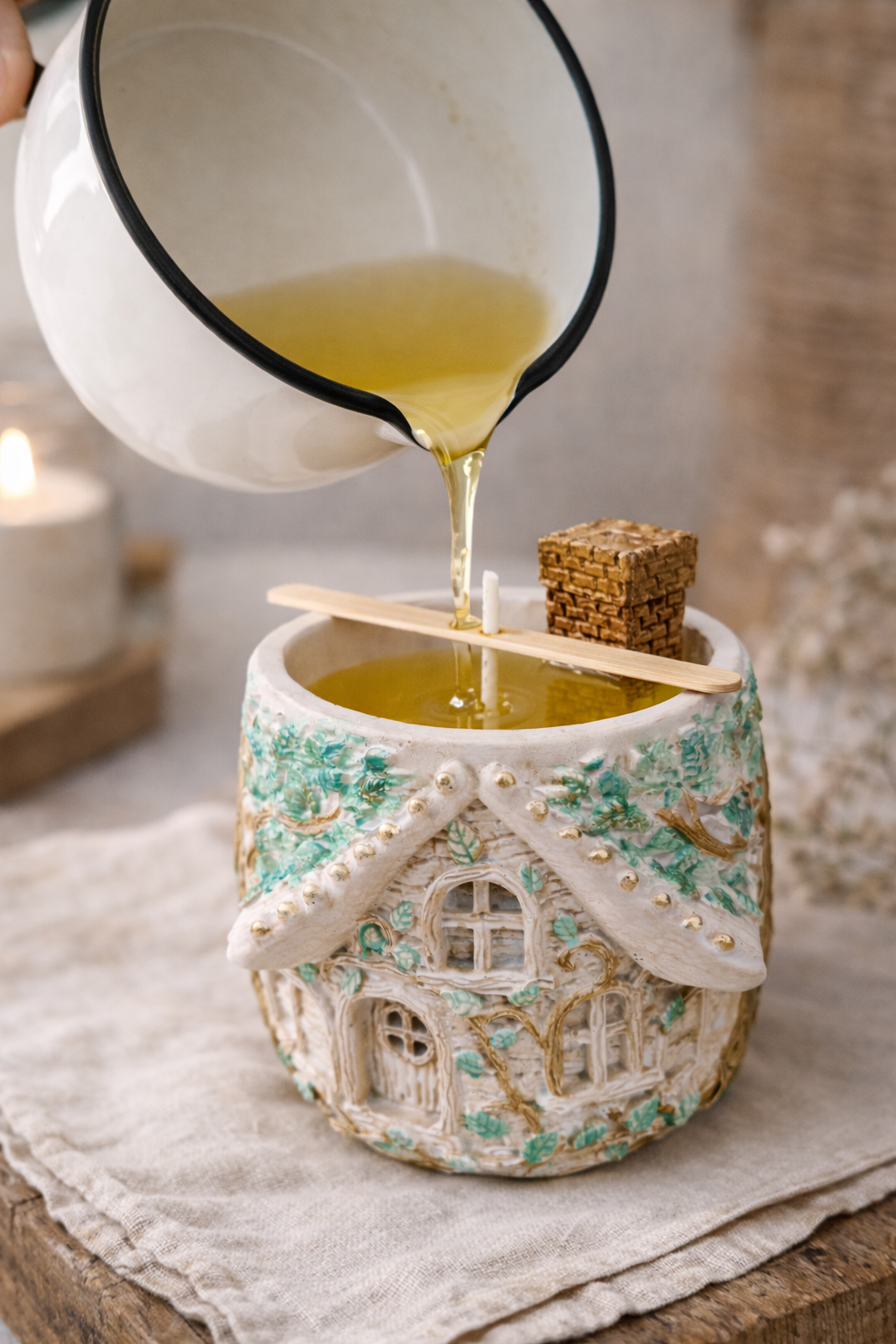 Gypsum Candle Holders
