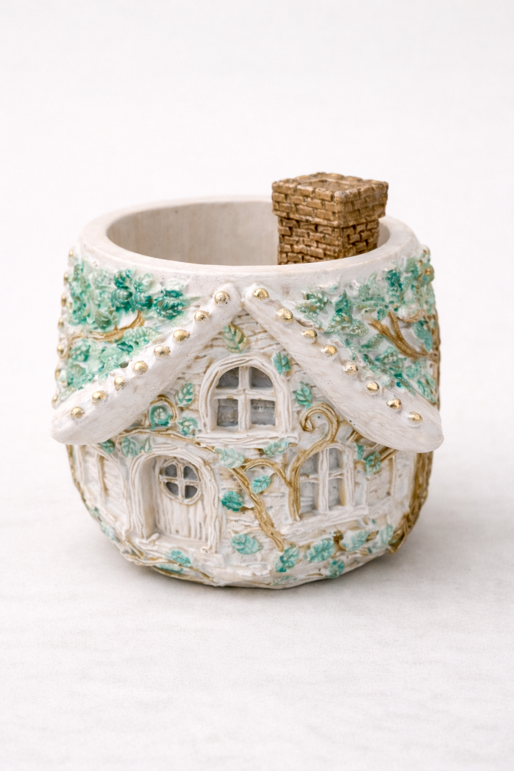 Candle Holder "Forest House" – Set of 4 Handmade Decorative Vessels for DIY Candles