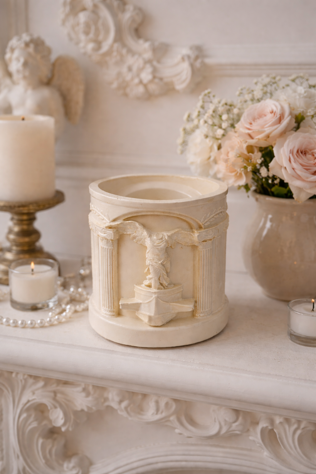 Gypsum Candle Holder for Container Candles – 1 pc | Handmade | 120ml