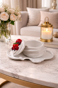 Handmade Gypsum Candle Holder with Decorative Stand
