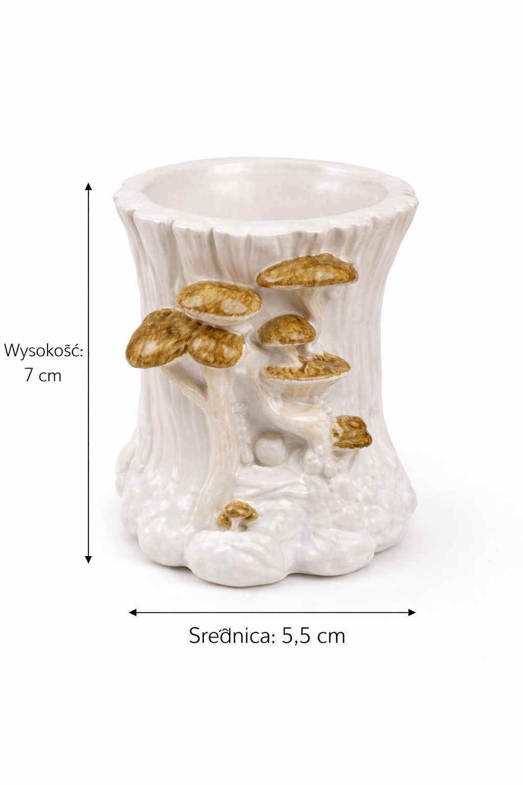Gypsum mushroom tree stump candle holder set of 4 gift packaging white – MOSVAM
