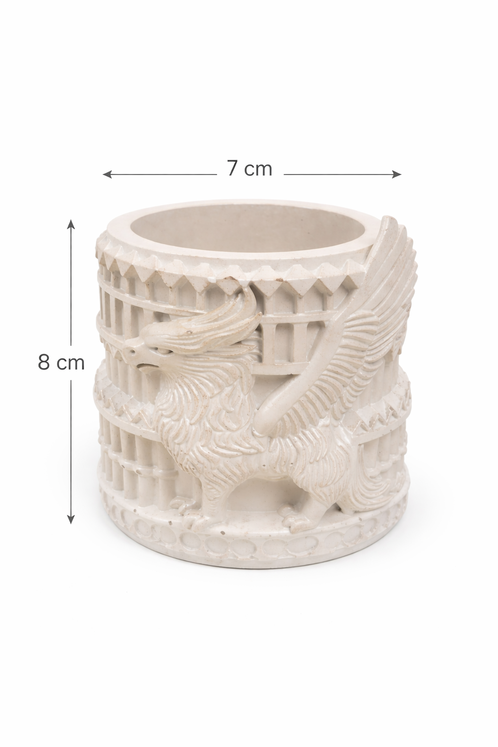 Classical Griffin Pour Candle Holder | Artisan Gypsum Decor