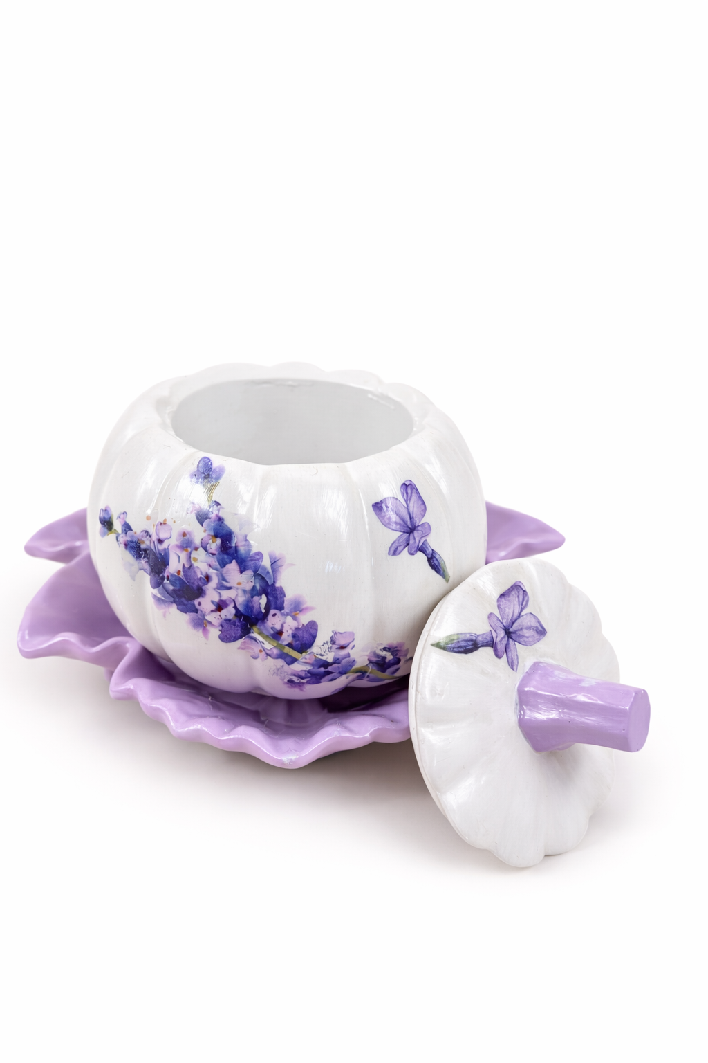 Provence Pumpkin Gypsum Candle Holder Set of 4 on Stand – Handmade | 100ml