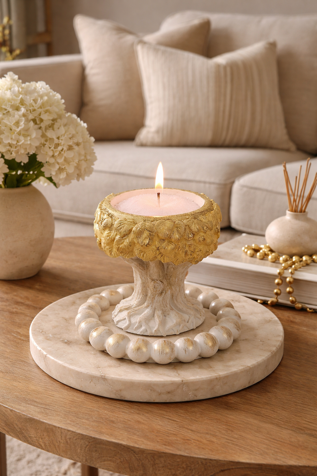Set of 4 Handmade Gypsum Candle Holders with Stands | DIY Container & Bulk Candles | 100ml | Heat-Resistant