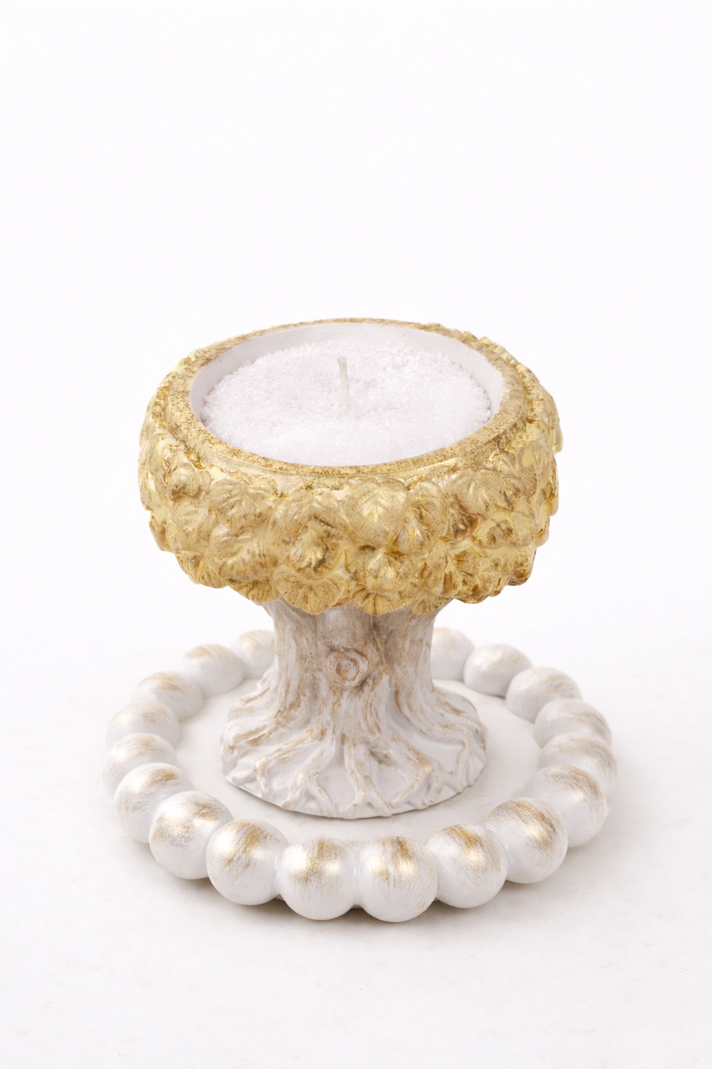 Set of 4 Handmade Gypsum Candle Holders with Stands | DIY Container & Bulk Candles | 100ml | Heat-Resistant
