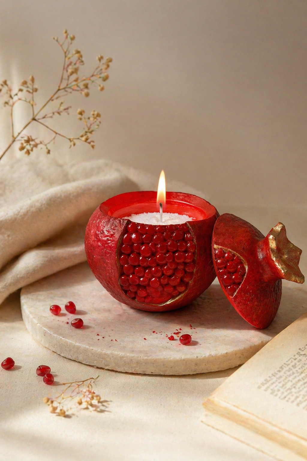 Decorative Gypsum Candle Bowl | Artisan Home Accent