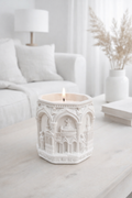 Set of 4 Handmade Gypsum Candle Holders | DIY Container & Bulk Candles | 120ml | Heat-Resistant Lacquer