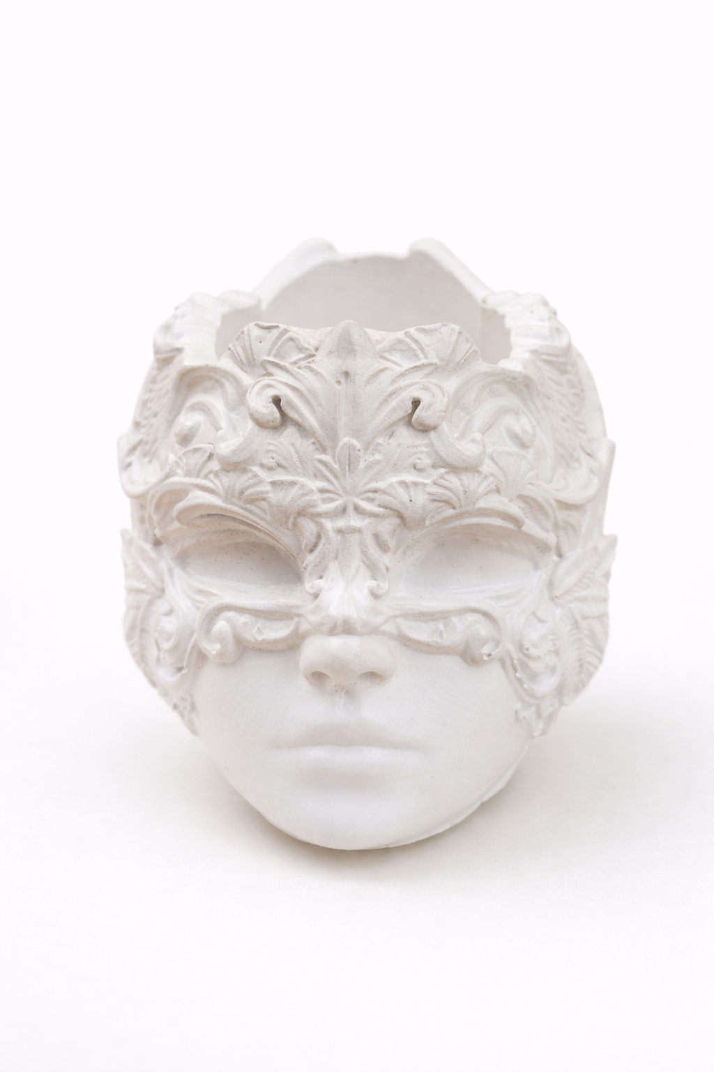 Artisan Plaster Candle Holder for Pour Candles — White / Black