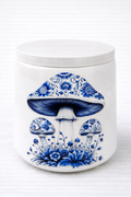 MOSVAM DIY Pour-In Candle Kit – Blue Mushroom Ceramic Holder, Wax & Wicks