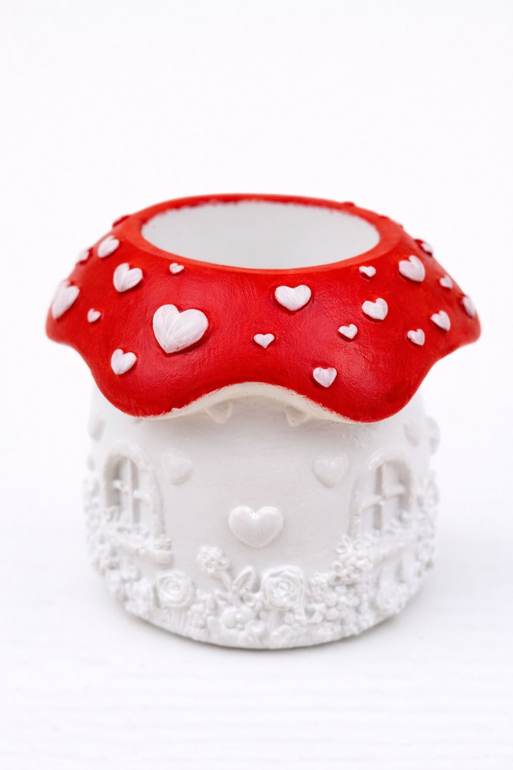Mushroom Gypsum Candle Holder Set of 5 – Toadstool Cottagecore | Handmade | 80ml