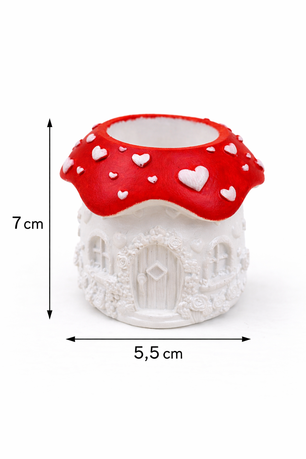 Mushroom Gypsum Candle Holder Set of 5 – Toadstool Cottagecore | Handmade | 80ml