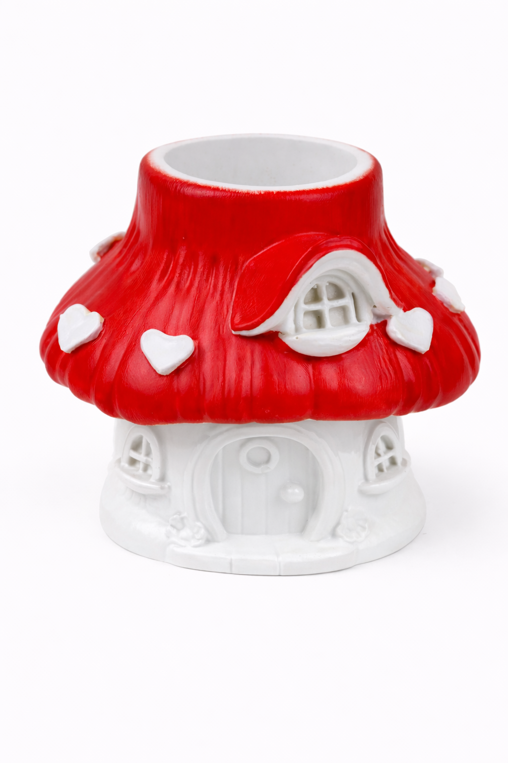 Mushroom House Gypsum Taper Candle Holder Set of 4 – Handmade | 7cm