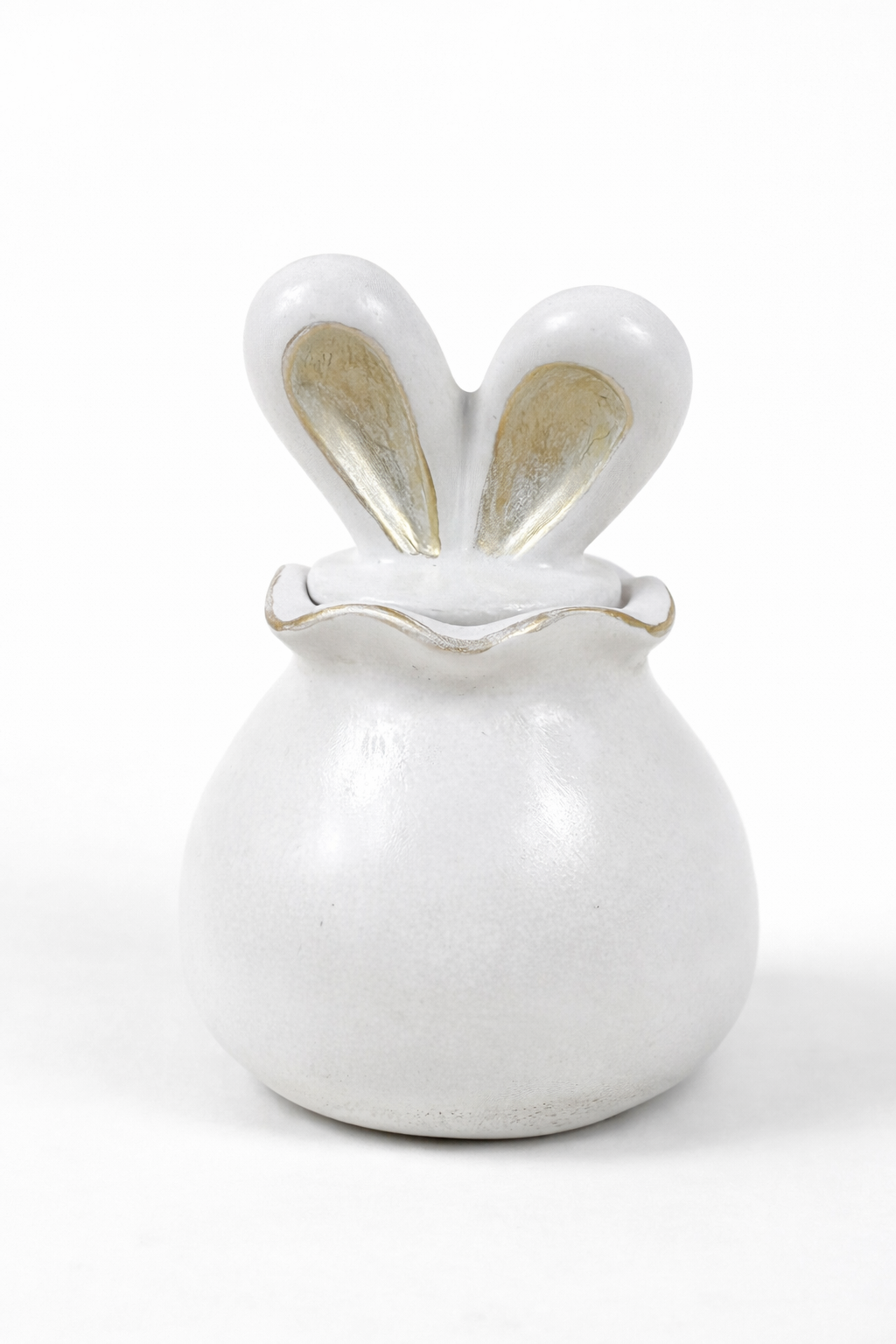Gypsum Easter candle holder set egg bunny ears top view – DIY soy wax – MOSVAM

