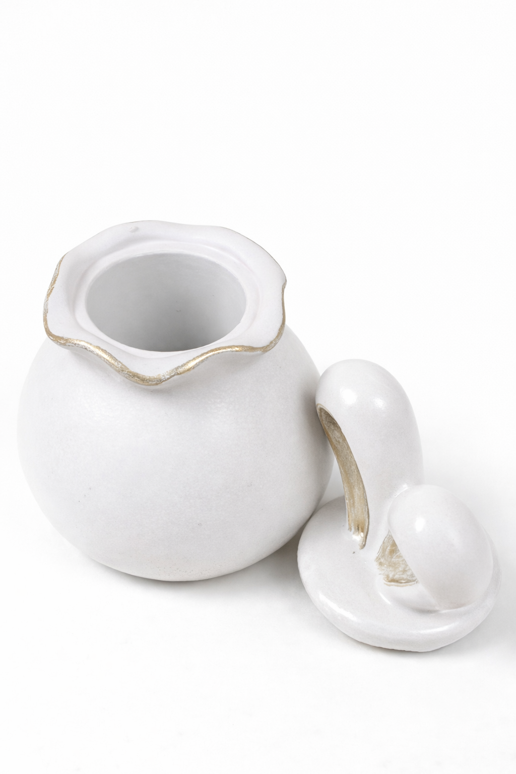 Gypsum Easter candle holder set egg bunny ears detail gold accent – handmade – MOSVAM
