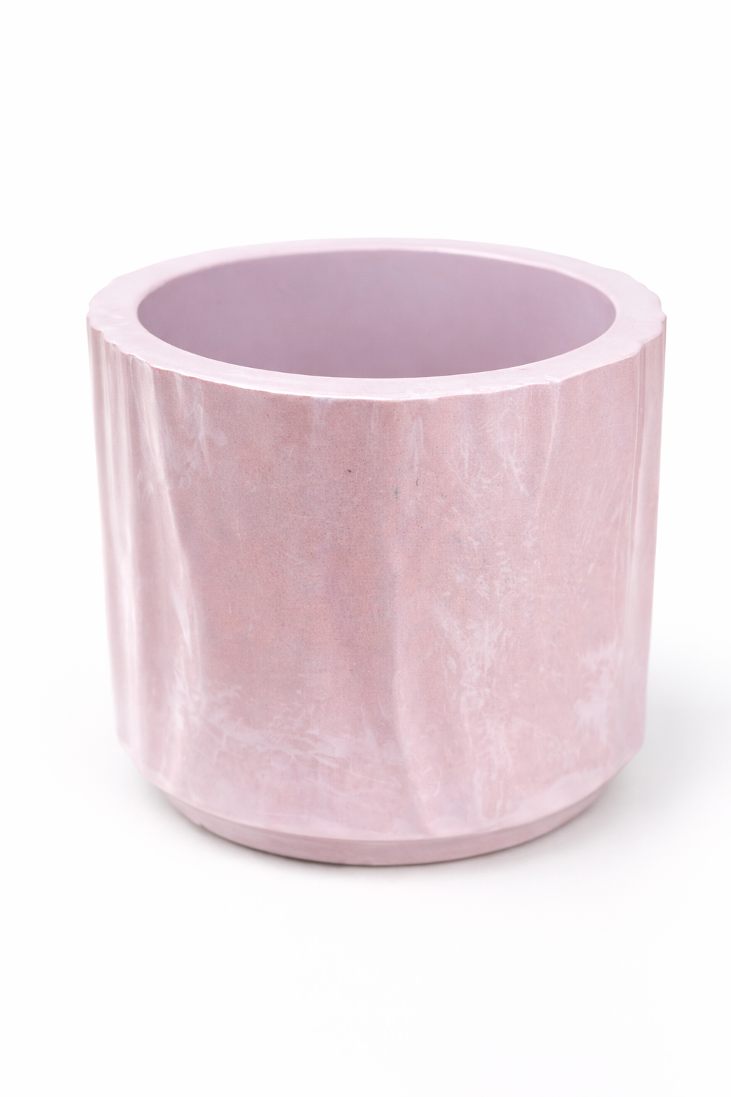 Świecznik Gipsowy Cylinder z Fakturą Pionową | Pastelowy – MOSVAM
