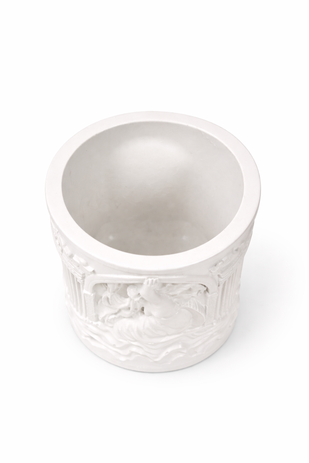Mermaid gypsum candle holder antique style detail texture – handmade – MOSVAM
