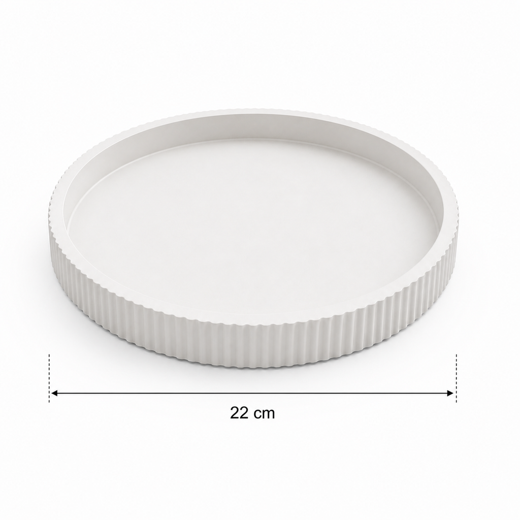 Gypsum taper candle holder set lifestyle table setting – handmade – MOSVAM
