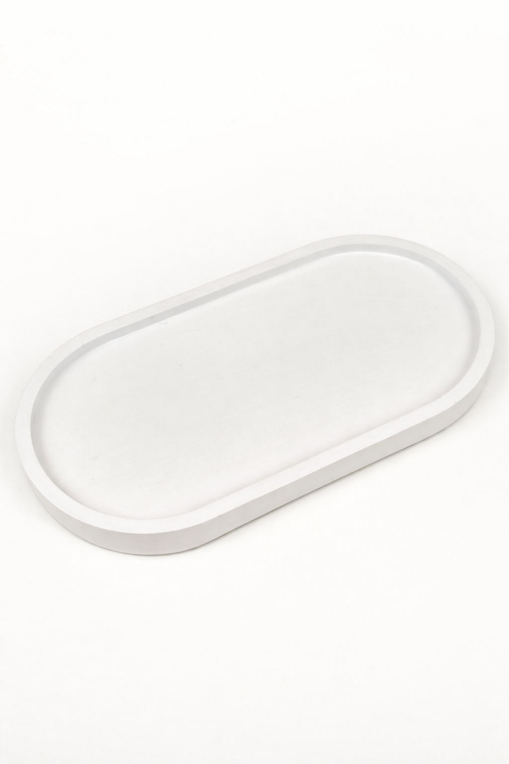 Gypsum minimalist oval candle tray white home styling coffee table decor – MOSVAM
