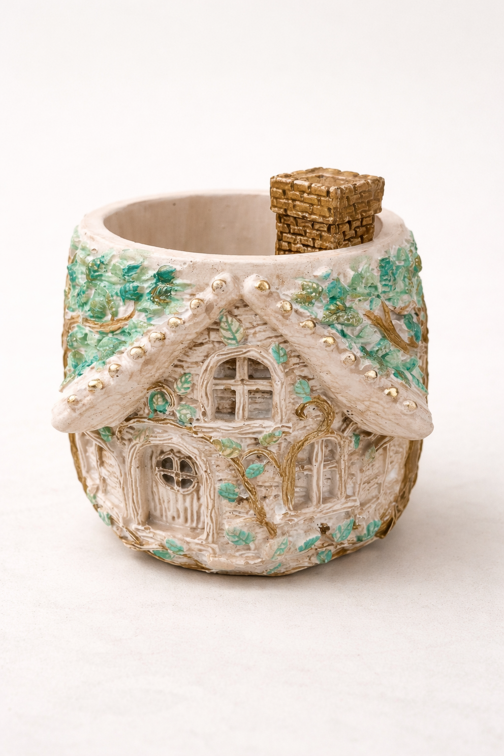 Candle Holder "Forest House" – Set of 4 Handmade Decorative Vessels for DIY Candles