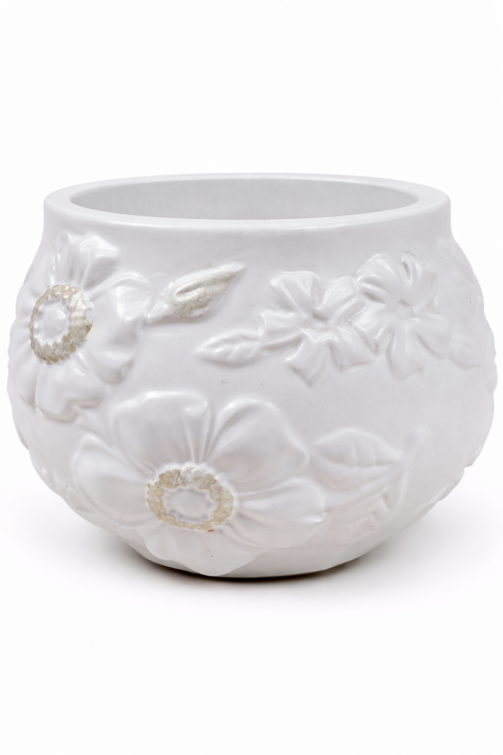 Floral Gold Gypsum Candle Holder Set of 4 – Cylinder | Handmade | 220ml