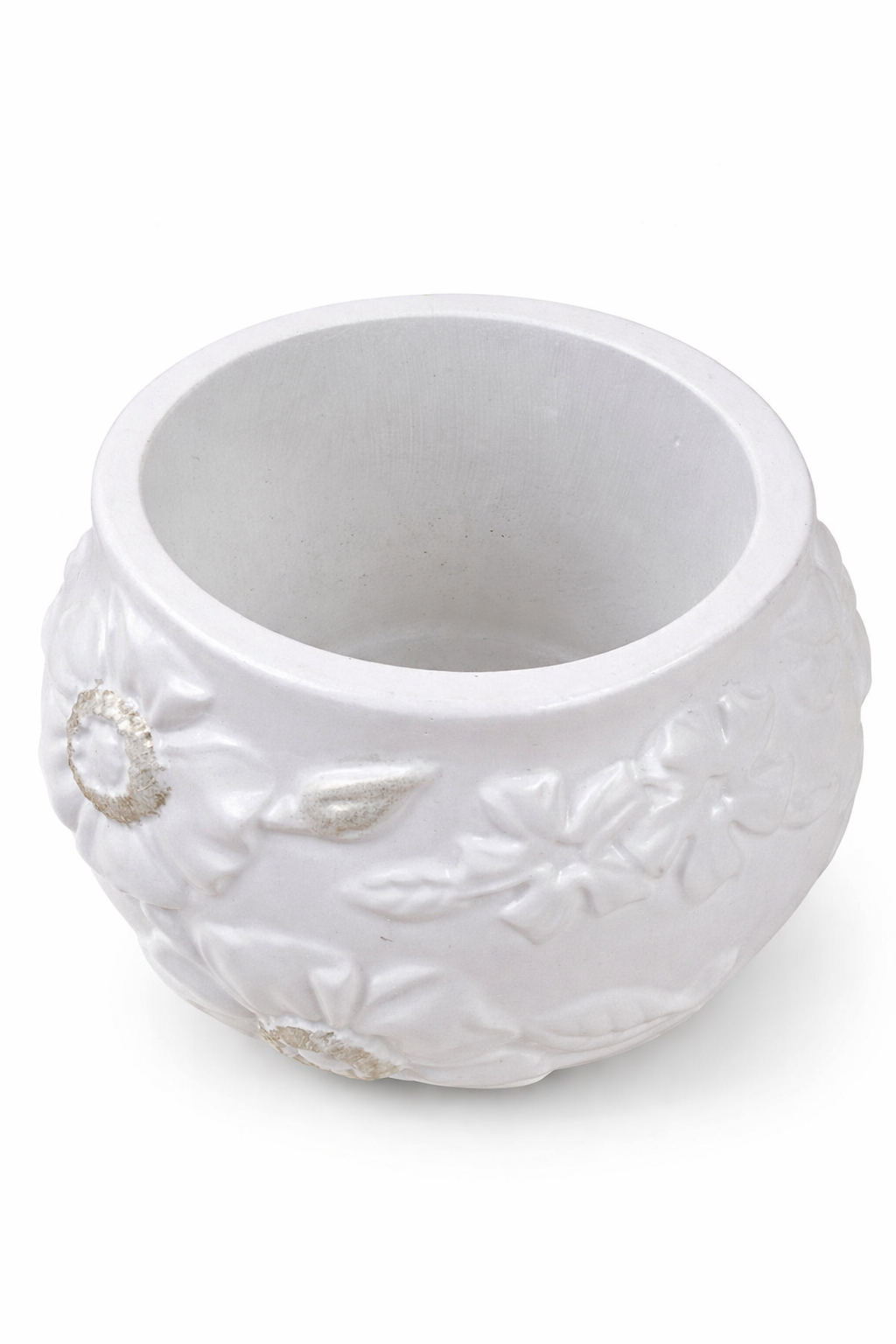 Floral Gold Gypsum Candle Holder Set of 4 – Cylinder | Handmade | 220ml