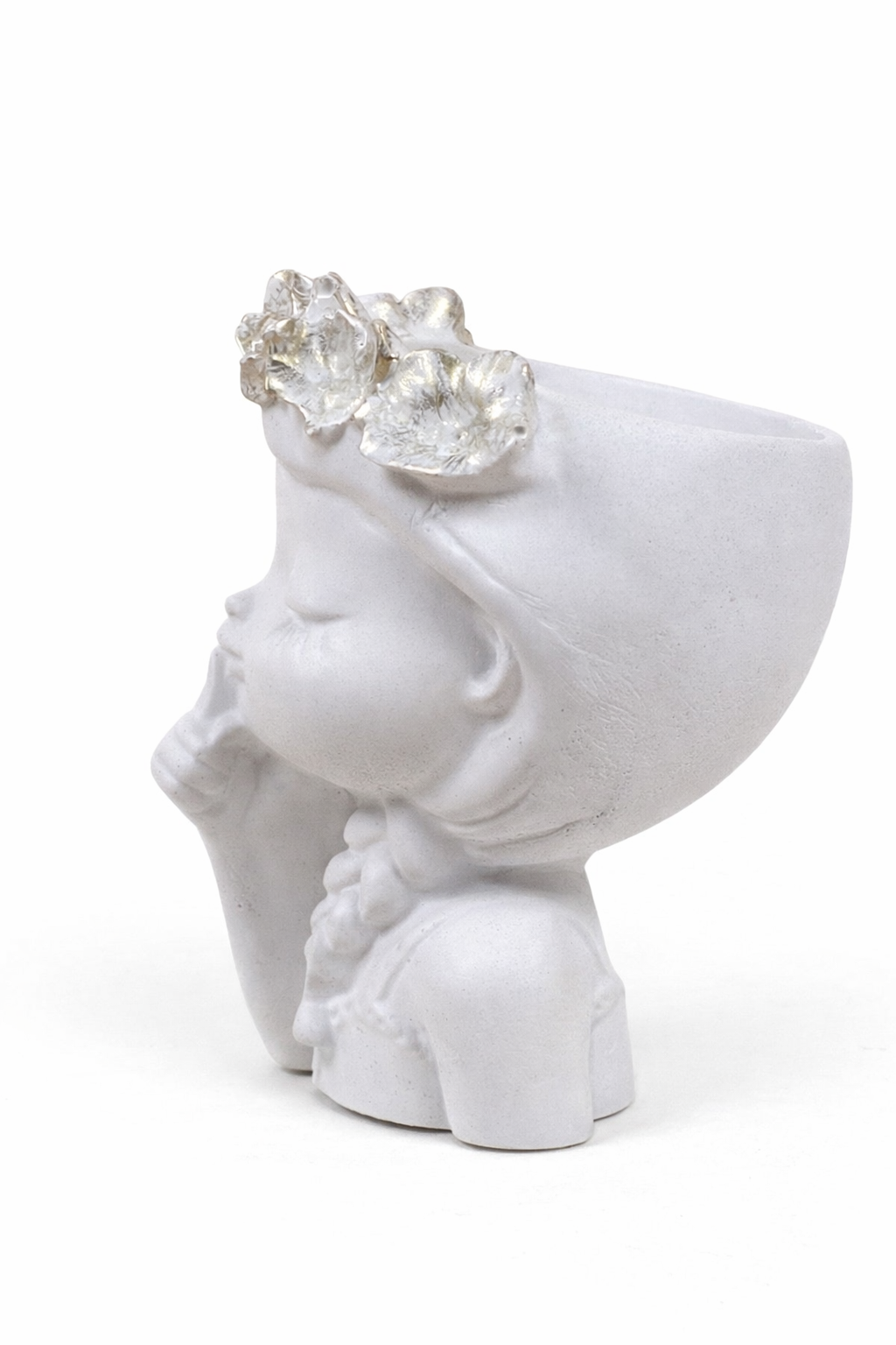 Gypsum Candle Holder Set of 2 with Tray – Angel Light Handmade Home Decor Gift