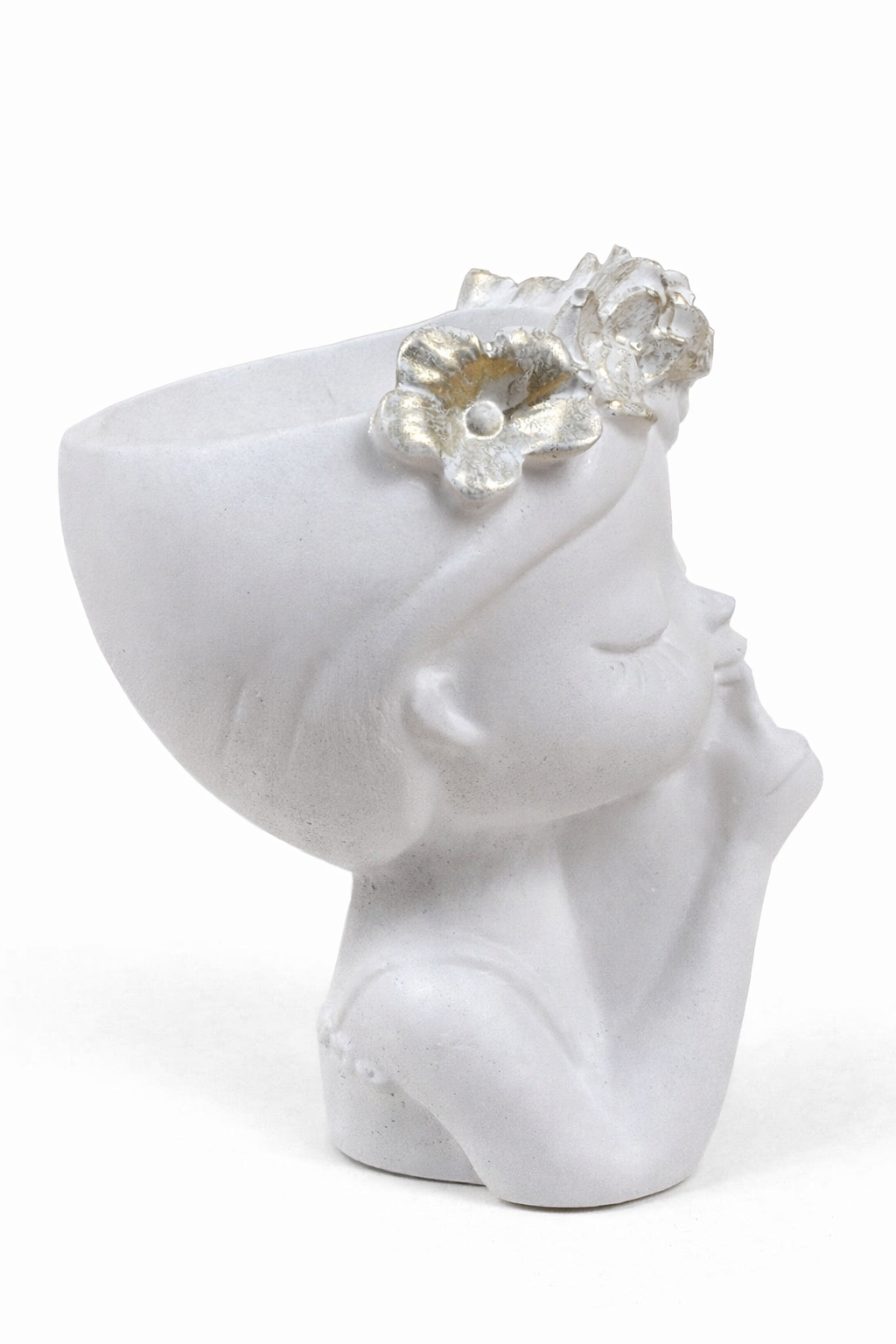 Gypsum Candle Holder Set of 2 with Tray – Angel Light Handmade Home Decor Gift