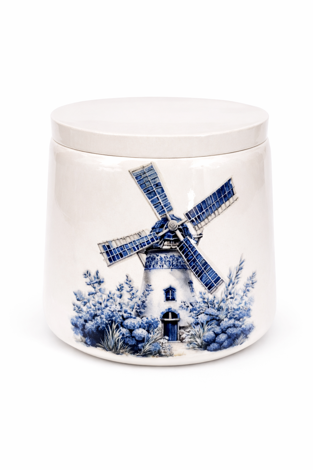 MOSVAM DIY Pour-In Candle Kit – Delft Windmill Ceramic Holder, Wax & Wicks