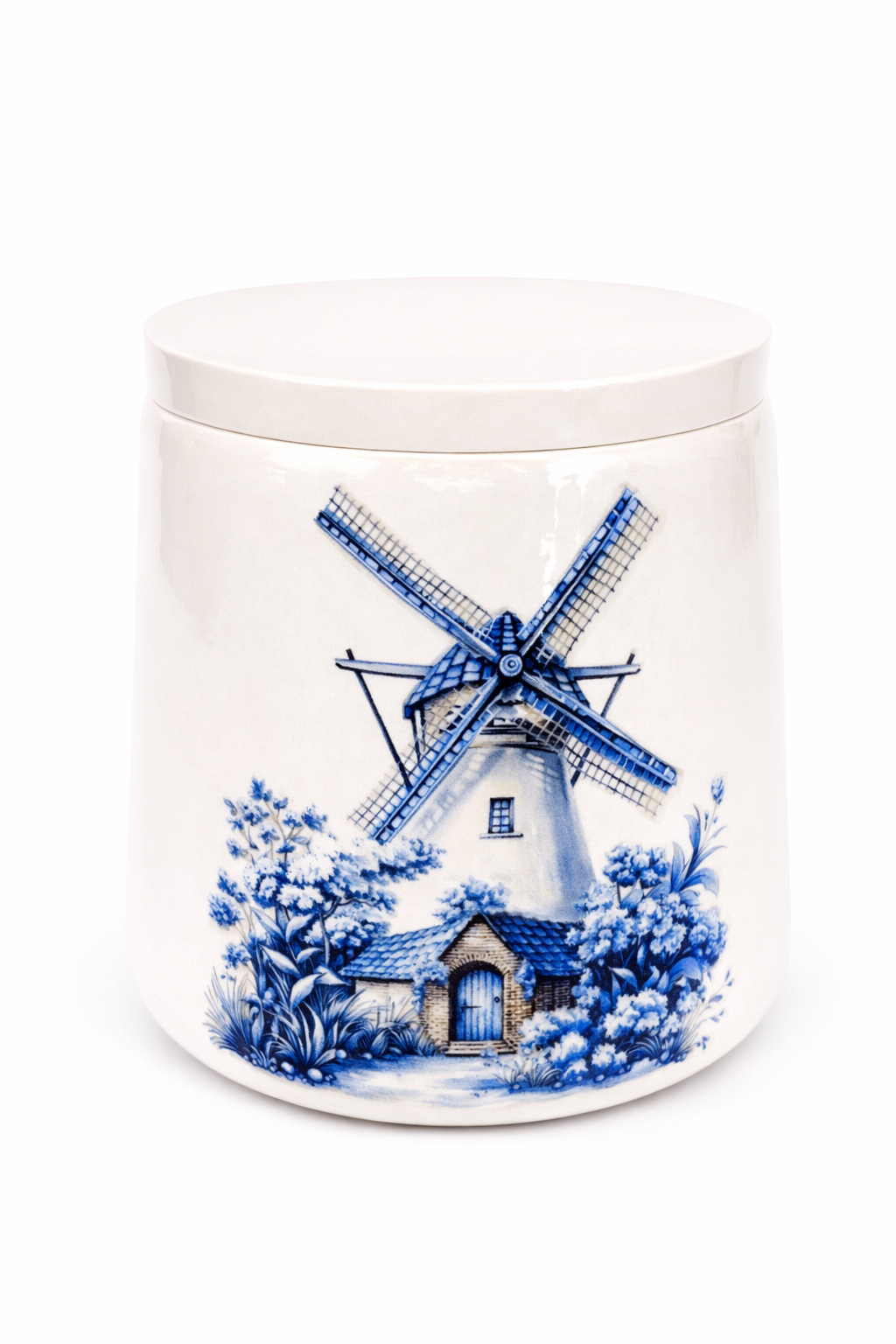 MOSVAM DIY Pour-In Candle Kit – Delft Windmill Ceramic Holder, Wax & Wicks