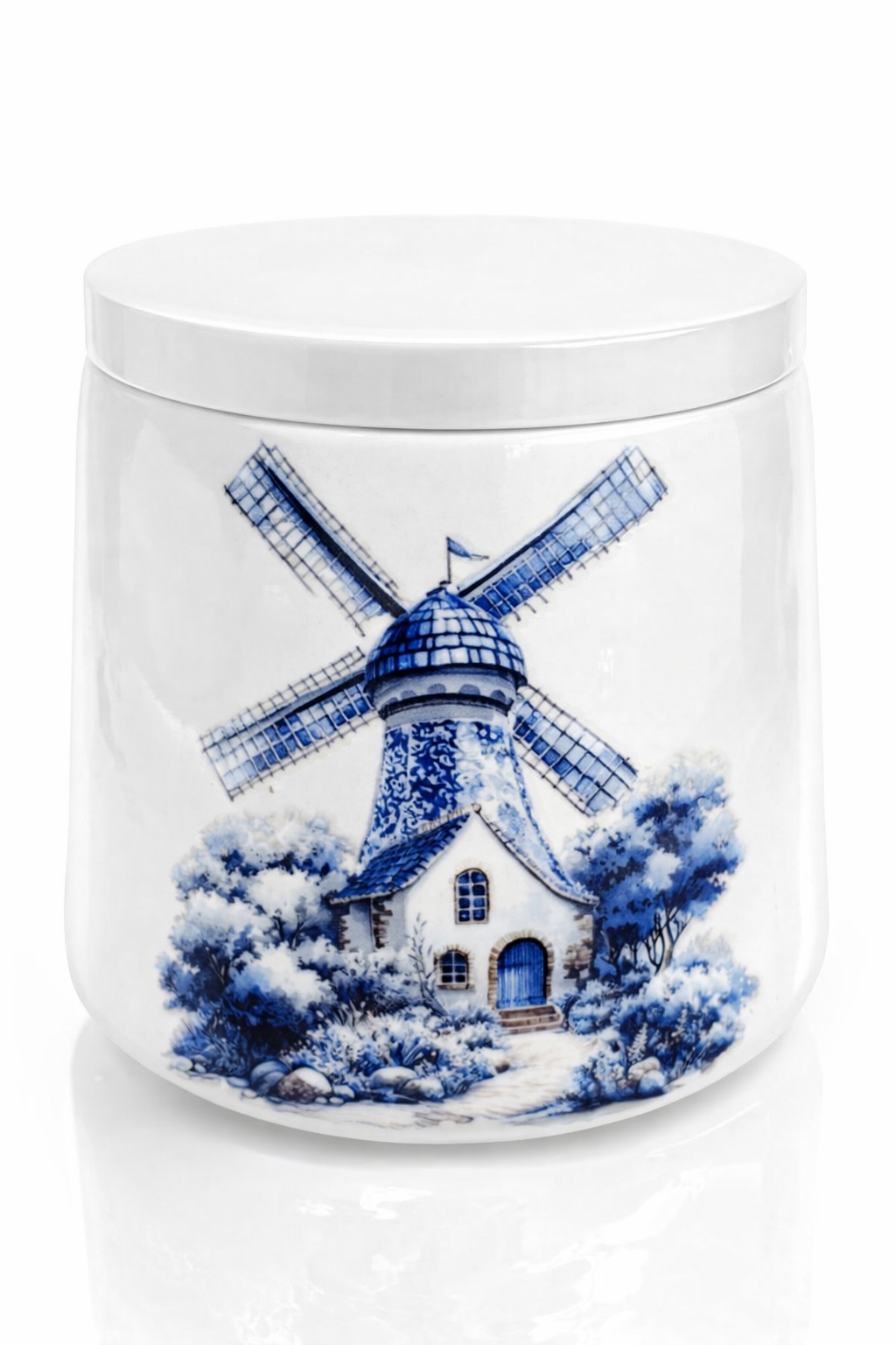 MOSVAM DIY Pour-In Candle Kit – Delft Windmill Ceramic Holder, Wax & Wicks