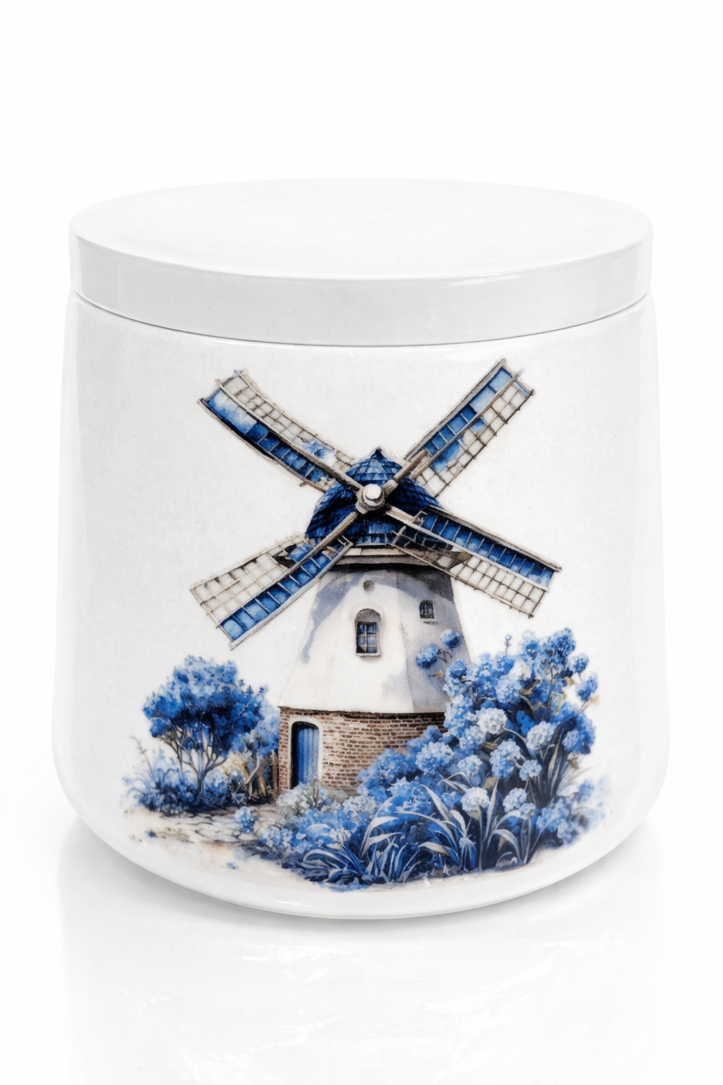 MOSVAM DIY Pour-In Candle Kit – Delft Windmill Ceramic Holder, Wax & Wicks
