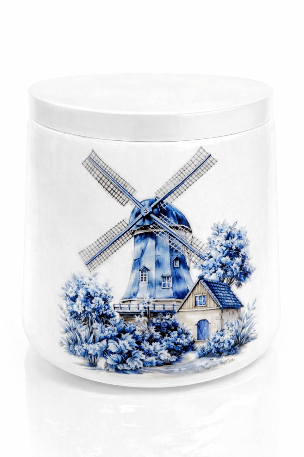 MOSVAM DIY Pour-In Candle Kit – Delft Windmill Ceramic Holder, Wax & Wicks