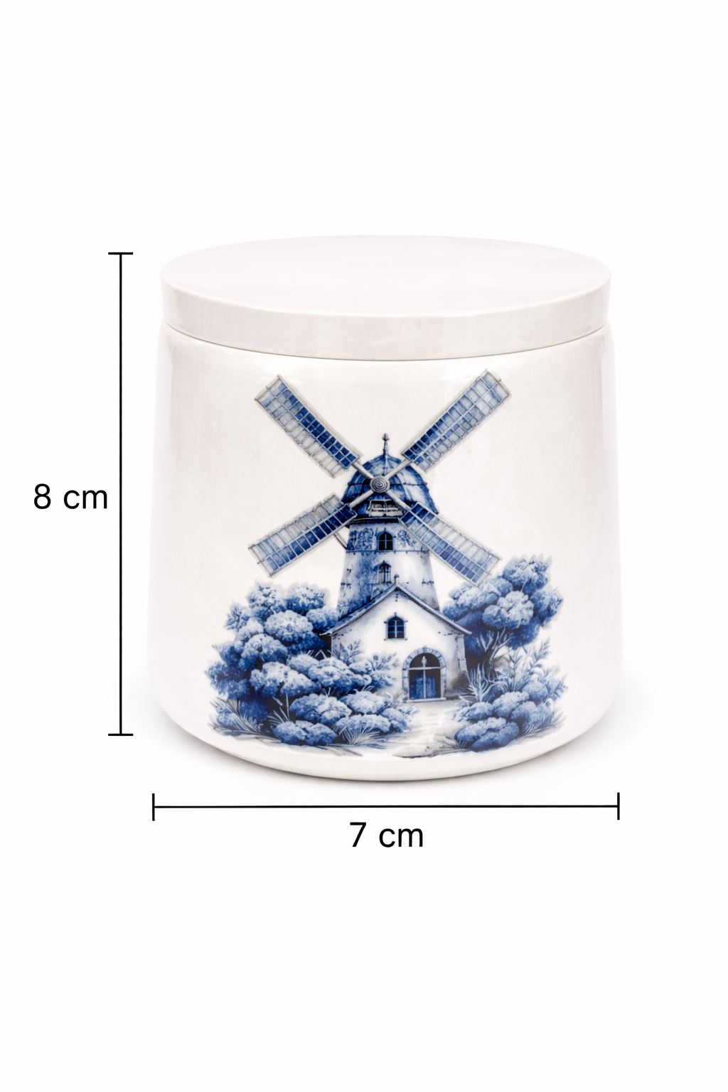 MOSVAM DIY Pour-In Candle Kit – Delft Windmill Ceramic Holder, Wax & Wicks