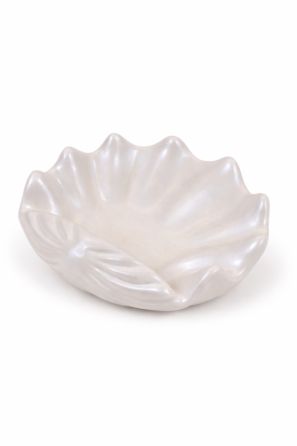 Set of 3 Handmade Shell-Shaped Gypsum Candle Holders | Pearlescent Paint | DIY Container Candles | 80-120ml | Coastal Home Decor Gift