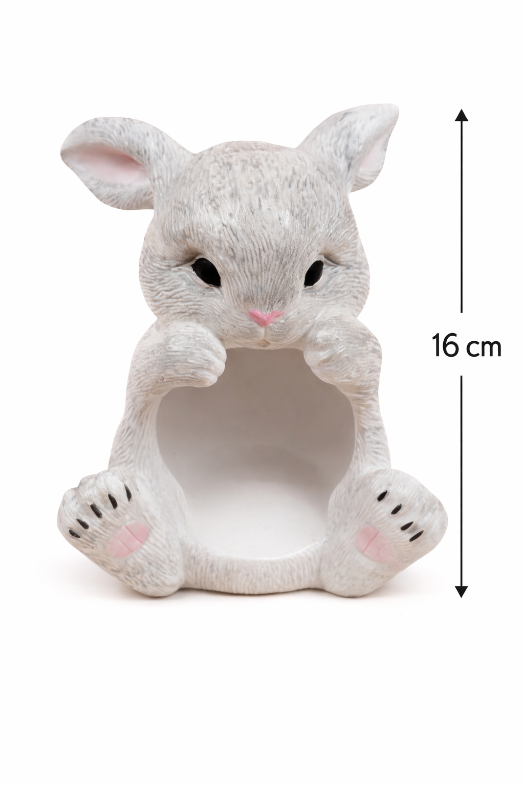 Bunny Gypsum Candle Holder Set | Hand-Painted Handmade | 1 Bunny + 3 Cup Holders | 50ml | Easter Home Decor Gift