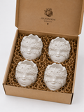 Set of 4 Handmade Gypsum Candle Holders | 120ml wax volume