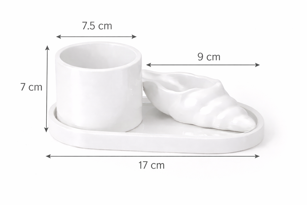 Gypsum Candle Holder Set on Oval Tray – Handmade | 100ml & 50ml | 5 Colors