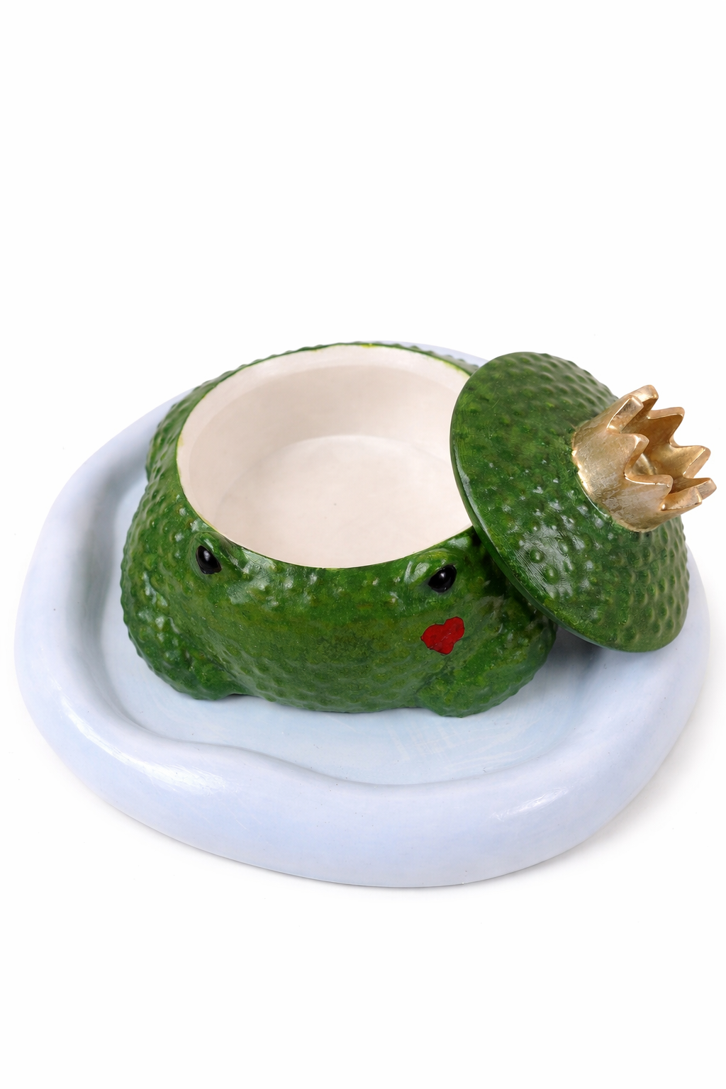 Frog Prince Candle Holder Set of 4 | Handmade Gypsum | Kawaii Gift