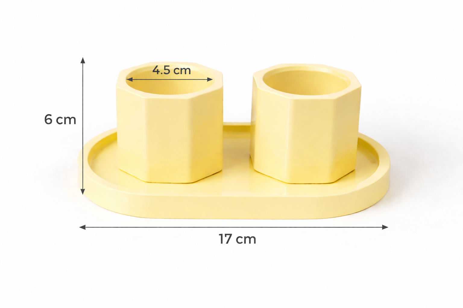 Gypsum hexagon candle holder set duo lifestyle home decor – MOSVAM
