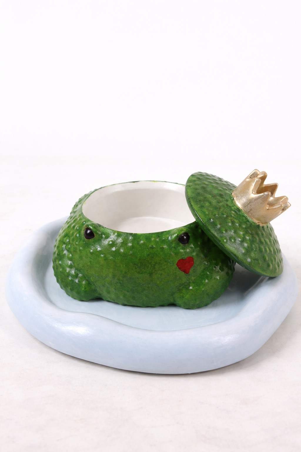 Frog Prince Candle Holder Set of 4 | Handmade Gypsum | Kawaii Gift