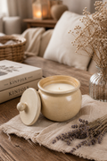 Lavender Soy Candle in Gypsum Planter – Blue Scent | Handmade