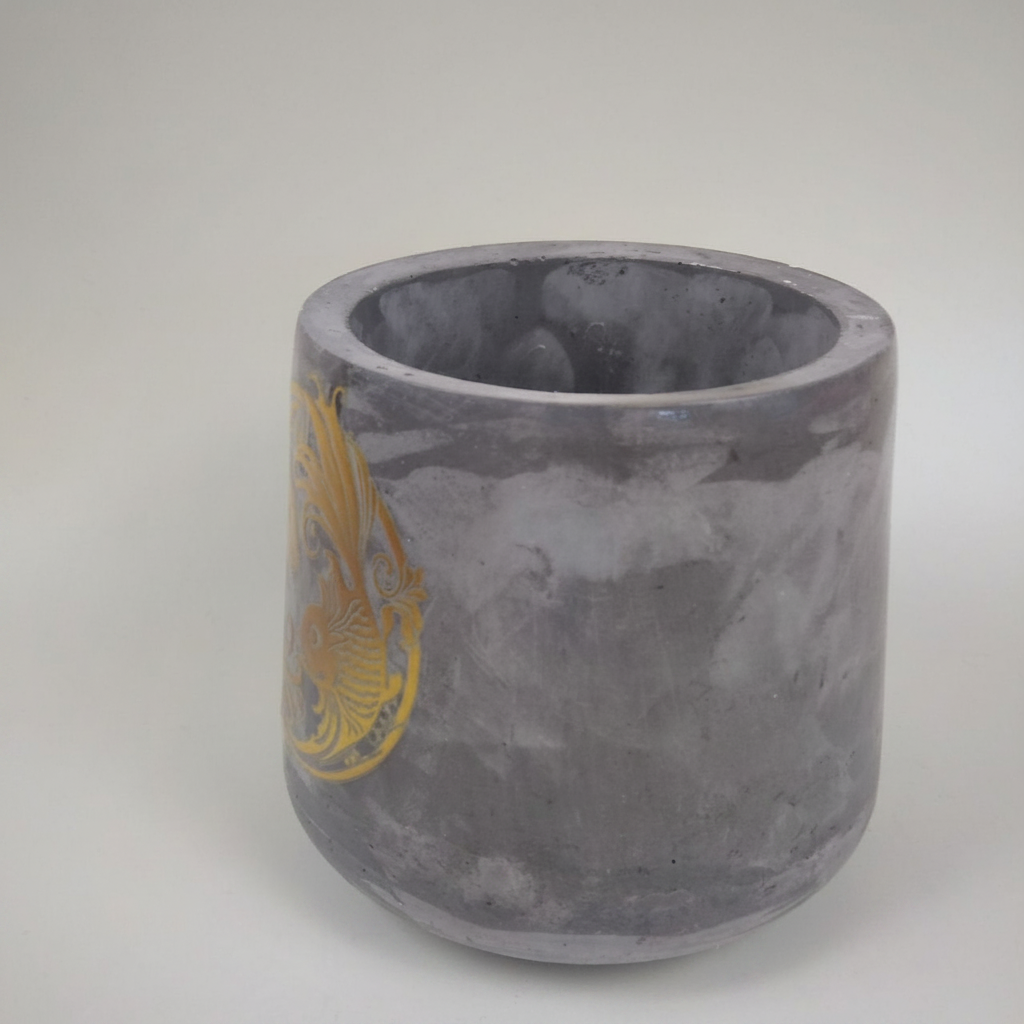 Ryby Gipsowy Świecznik Złoto Koi Handmade MOSVAM
