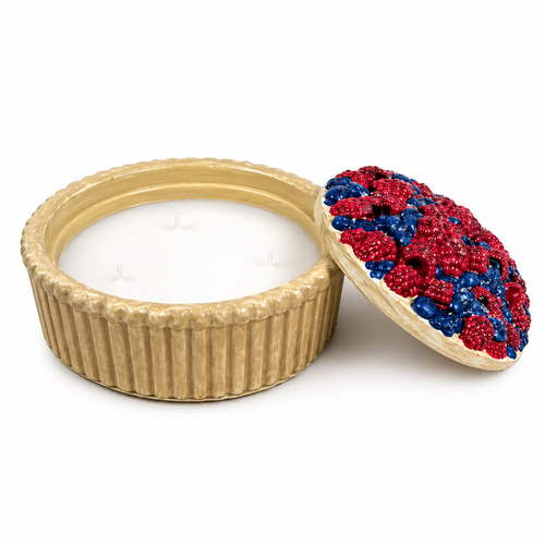 Berry Tart Soy Candle with Raspberry & Blueberry | Handmade Gift | MOSVAM